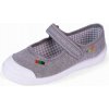Dievčenské papuče so šedou koženou vložkou Nazo, veľ. 31
