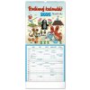 NOTIQUE Nástenný kalendár Rodinný plánovací Krtko 2026, 21 x 42 cm