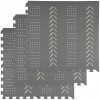 Penená podložka HUMBI 180 × 60 cm, veľké vodeodolné puzzle, bezpečné, 3 ks, sivé boho