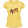 Akciové Dámske Tričko Soft-Style Gildan - Dizajn Pes Hot-Dog - Daisy - XL - Dámske