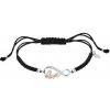 Čierny náramok na šnúrke nekonečno lásky Lotus Silver LP3214-2/2