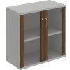 Hobis Policová skriňa Strong, 80x76,8x40 cm, orech/sivá