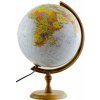 Globus 320 polityczno fizyczny podświetlany drewniana stopka z aplikacją