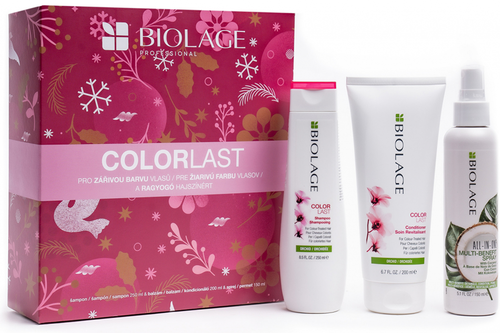 Biolage Color last šampón 250 ml + kondicionér 200 ml + multifunkční sprej 150 ml darčeková sada