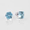 Náušnice Swarovski Elements kocka tyrkysové