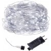 LED reťaz Nano - 10m, 100LED, 8 funkcií, IP44, studená biela