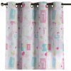Dekoria Záves s kolieskami, pastelové vzory na bielom podklade, Výpredaj, 141-51