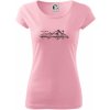 Nový Zéland nápis a hory Aoraki - Mount Cook - Pure dámske tričko - XL ( Ružová )