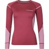 PROGRESS Dámske funkčné Merino tričko MERINO LS vínová ružová biela