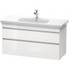 Duravit DuraStyle - Umývadlová skrinka 61x113x45 cm, 2 zásuvky, lesklá biela DS649502222