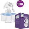 Philips AVENT Odsávačka mat. mlieka manuálna s VIA systémom + Vložky do podprsenky jednorazové 100ks