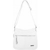 NOEMI dámska crossbody koženková kabelka Biela