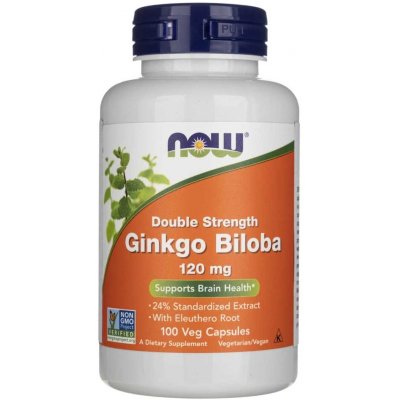 Now Foods Dvojitá sila Ginkgo Biloba 120 mg - 100 Veg Capsules