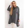 Fashionweek Dámska predĺžená tunika K0015 grafit