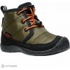KEEN Howser II Chukka WP detské zimné topánky, dark olive/gold flame US 9