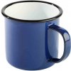 Hrnek smaltovaný 0,35 l, modrý-černý | APS, Enamelware bílá;černá;modrá