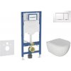 Geberit Duofix - Set predstenovej inštalácie, klozetu Oudee a dosky softclose, tlačidlo Sigma30, biela/chróm SANI11CA3115B