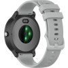 eses Jednofarebný silikónový remienok pre smart hodinky Garmin 20 mm Farba: šedá