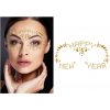 Kamienky na tvár Happy New Year zlaté