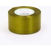 Stuha saténová - 32,9m (36 yardov) x 5 cm : zelená/oliva