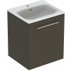 Geberit Selnova Square - Umývadlová skrinka 635x538x480 mm, s umývadlom, 1 dvierka, lávová mat 501.249.00.1
