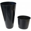 PlasticFuture Kvetináč Tubus Slimmer tmavosivý lesklý, 20 cm