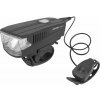 Svietidlo na bicykel, 350lm, 1,2Ah Li-Po, IPX4, microUSB nabíjanie, klaksón, EXTOL LIGHT