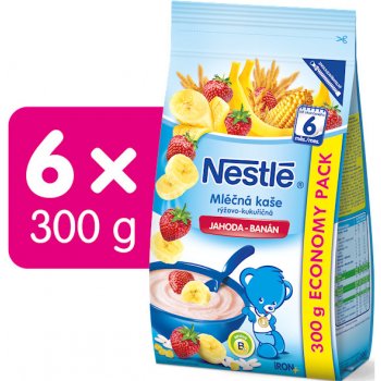 Nestlé Mliečna jahoda a banán 6 x 300 g