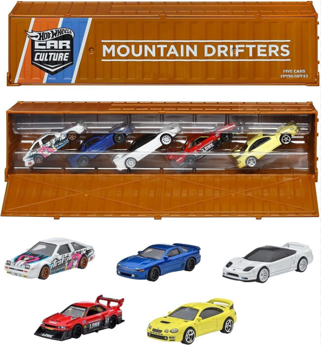 Hot Wheels Premium Car Culture Mountain Drifters Container 5 pack