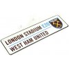 West Ham United FC kovová značka