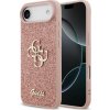 Guess PU Fixed Glitter 4G Metal Logo Zadný Kryt pre iPhone Air Pink