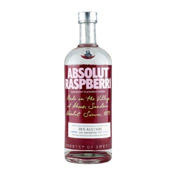 Absolut Raspberri 38% 1 l (čistá fľaša)