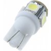 LED 5x 5050 SMD pätica T10, W5W - Biela
