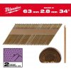 Milwaukee 4932492607 Páskované rámové hřebíky s D-hlavou 34°, 63 mm RS/G/SC2 (2 200 ks)