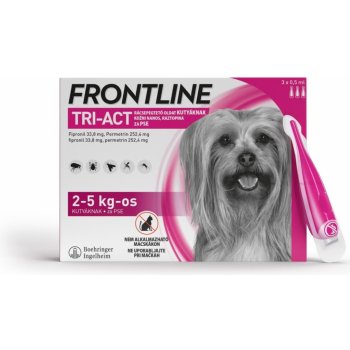 Frontline Tri-Act Spot-On Dog XS 2-5 kg 3 x 0,5 ml