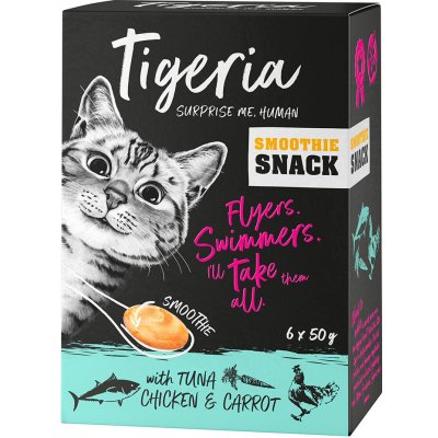 Tigeria Smoothie Snack tuniak s kuracím a mrkvou 24 x 50 g