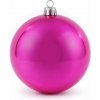DECOLED Veľká vianočná ozdoba ružová lesklá 20 cm plastová guľa