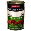 ANIMONDA GranCarno pre psov - hovädzie+kačacie srdcia, 800g