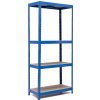 Policový regál Trestles RH 2000x800x600, nosnosť 1400 kg, 4 police Farba: modrá