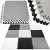 Springos Hubové puzzle 179x179cm 9ks 60x60cm #čierno-sivé