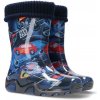 Detské čižmy Demar - STORMER LUX EN - autá, modrá Farba: Modrá, Veľkosť: 30-31