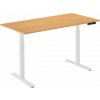 AlzaErgo Table ET2 biely + doska 120 × 80 cm lamino dub