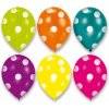 Nafukovacie balóniky Dots - 6 ks, mix farieb