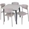 ROJAPLAST Set záhradného nábytku ITALIA BALCONY záhradný stôl 1 + 4 záhradné stoličky MARE