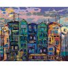 Diamondi Diamantové maľovanie - VYSOKÉ DOMY V AMSTERDAME Rámovanie: bez rámu a bez vypnutia plátna, Rozmer: 40x50 cm