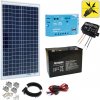 Solárny FV ostrovný SHOCK systém DC12V SP20Wp/RP10A/AA20Ah/VTxW uBASIC2-OHR (uBASIC2-SHOCK-1M: Konfigurovateľný pevný solárny FV ostrovný komplet OFF-GRID, Spotreba: MIKRO spotreba el. energie do 100W