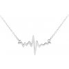 MINET Strieborný náhrdelník z lásky HEARTBEAT