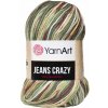YarnArt Jeans Crazy 7203 Vojenská zelená, hnedá