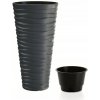 Kvetináč plast čierny Prosperplast 35 cm x 35 x 62 cm