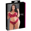 Cottelli Plus Size - jemná čipkovaná súprava (červená) - 4XL